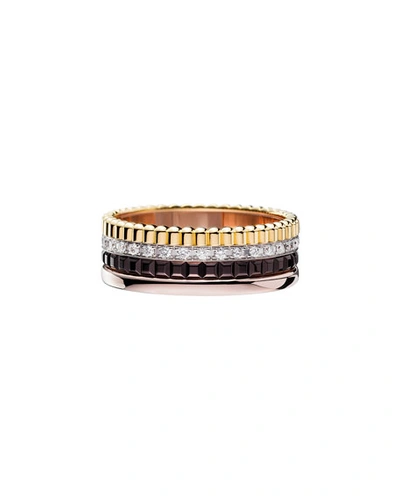 Boucheron Classic Quatre 18k Four-color Gold Small Diamond Band Ring