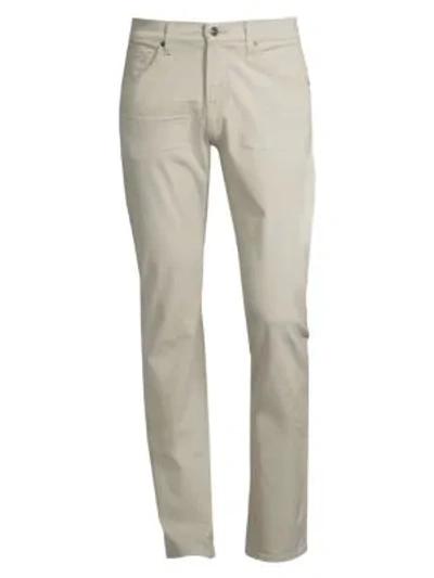 7 For All Mankind Men's Clean-pocket Straight-leg Jeans In White Onyx