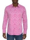 Robert Graham Highland Long Sleeve Button Down Shirt In Pink