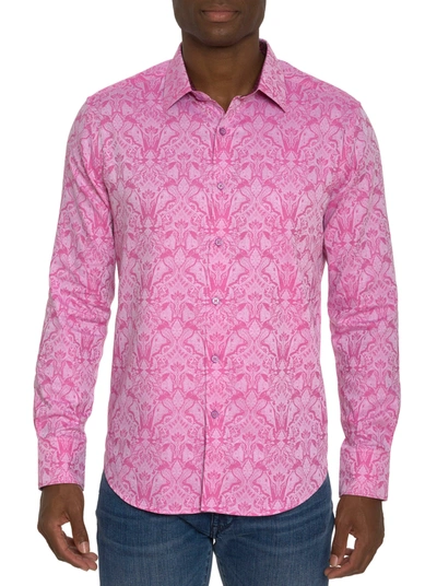 Robert Graham Highland Long Sleeve Button Down Shirt In Pink