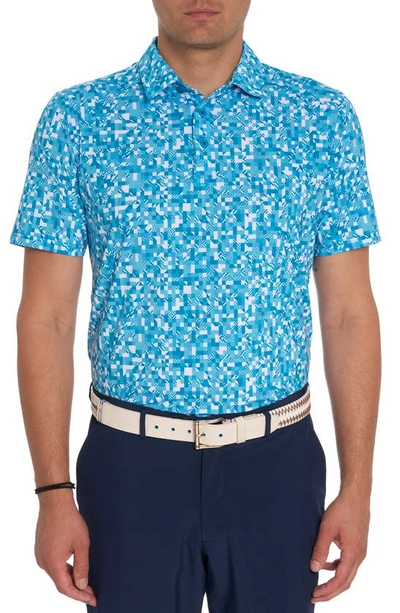 Robert Graham Wooderson Performance Polo In Jade Green