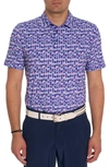 Robert Graham Tequila Sunrise Performance Polo In Purple