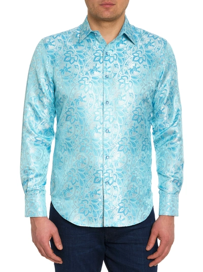 Robert Graham Limited Edition The Blue Eyes Long Sleeve Button Down Shirt In Light Blue