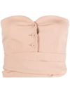 Philosophy Di Lorenzo Serafini Bustier Stretch-cotton Crop Top In Pink
