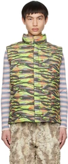 Erl Unisex Printed Quilted Puffer Vest In Multicolor