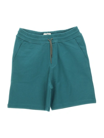 Vivienne Westwood Orb Embroidered Drawstring Shorts In Teal