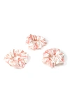 Blissy 3-pack Silk Scrunchies In Neutral