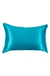 Blissy Mulberry Silk Pillowcase In Bahama Blue