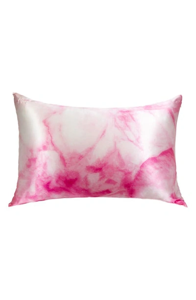 Blissy Mulberry Silk Pillowcase In Pink Tie Dye
