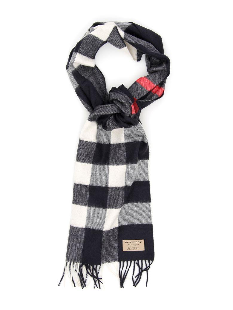 burberry navy check scarf