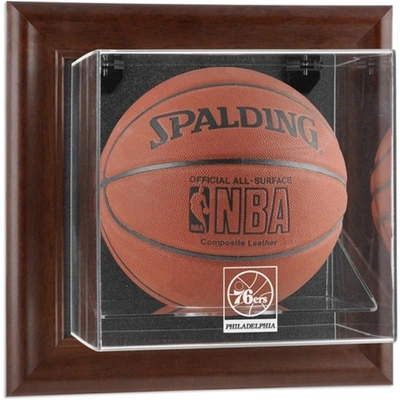 Fanatics Authentic Philadelphia 76ers Brown Framed Wall-mountable Team Logo Basketball Display Case
