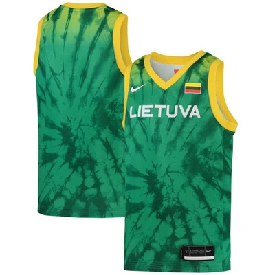 Nike Kids' Youth  Green Lithuania Basketball 2020 Summer Olympics Replica Team Jersey