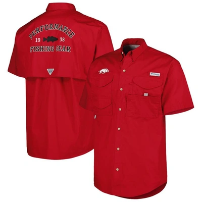 Columbia Cardinal Arkansas Razorbacks Bonehead Button-up Shirt