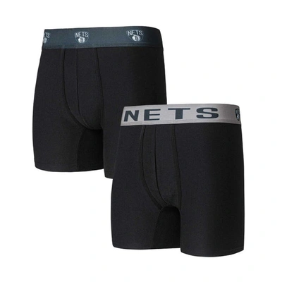 Concepts Sport Black Brooklyn Nets Breakthrough Boxer Briefs