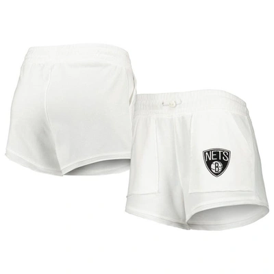 Concepts Sport White Brooklyn Nets Sunray Shorts