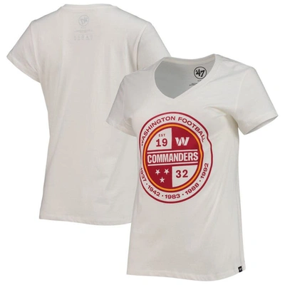 47 Brand '47 White Washington Commanders Imprint Ultra Rival V-neck T-shirt