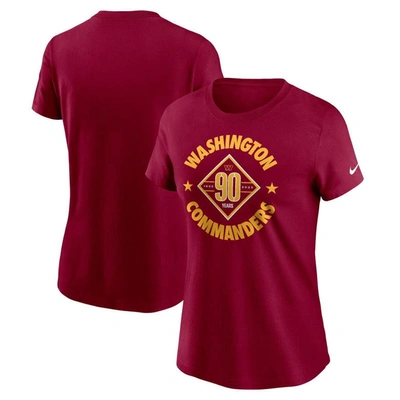Nike Burgundy Washington Commanders 90th Anniversary T-shirt