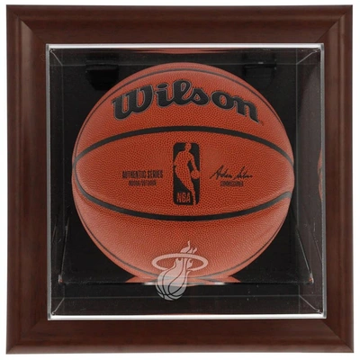 Fanatics Authentic Miami Heat Brown Framed Wall-mountable Team Logo Basketball Display Case