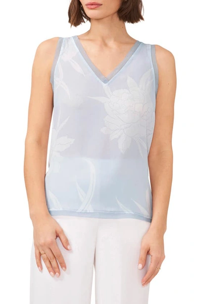 Halogen Raw Edge Tank In Blooming Blue