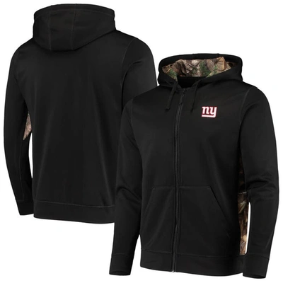 Dunbrooke Men's  Black, Realtree Camo New York Giants Decoy Tech Fleece Full-zip Hoodie In Black,realtree Camo