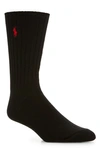 Polo Ralph Lauren Rib Crew Socks In Black