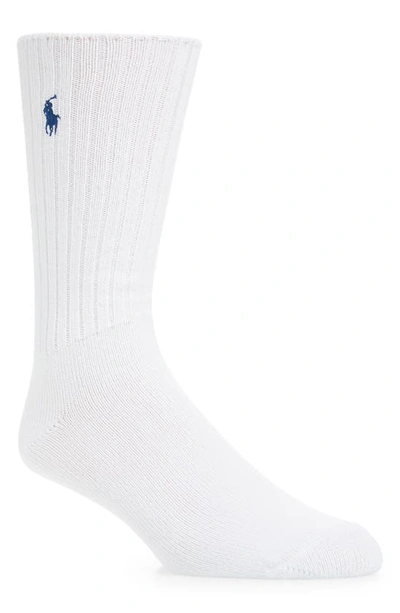 Polo Ralph Lauren Rib Crew Socks In White