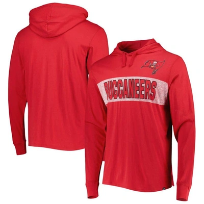 47 ' Red Tampa Bay Buccaneers Field Franklin Hooded Long Sleeve T-shirt