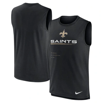 Nike Black New Orleans Saints Muscle Trainer Tank Top