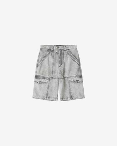 Isabel Marant Gray Jemuel Denim Shorts In Grey