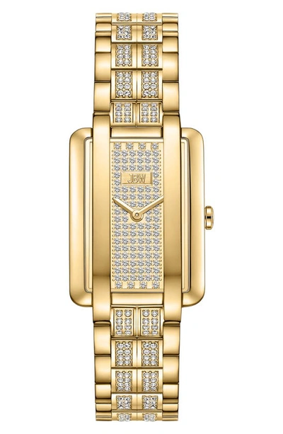 Jbw Mink Petite Lab Created Diamond Bracelet Watch, 23mm X 8mm In Gold / Gold Tone