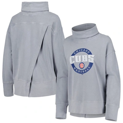 Levelwear Heather Gray Chicago Cubs Sunset Farm Team Pullover Sweatshirt