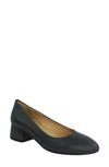 Andrea Carrano Pretty Pump In Dark Grey Leather