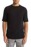 Jack Victor Victoria Cotton & Silk T-shirt In Black