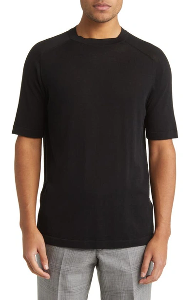 Jack Victor Victoria Cotton & Silk T-shirt In Black