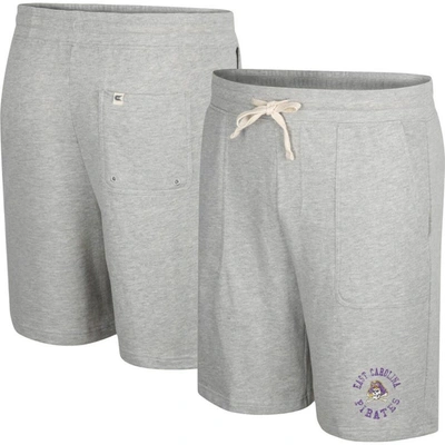 Colosseum Heather Gray Ecu Pirates Love To Hear This Terry Shorts