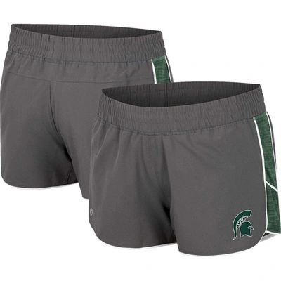 Colosseum Gray Michigan State Spartans Pull The Switch Running Shorts