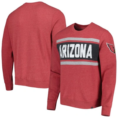 47 ' Heathered Cardinal Arizona Cardinals Bypass Tribeca Pullover Sweatshirt In Red