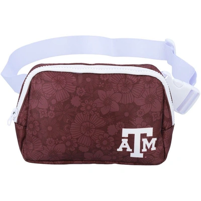 Zoozatz Texas A&m Aggies Floral Print Fanny Pack In Maroon