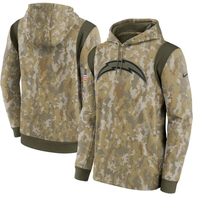 Nike Camo Los Angeles Chargers 2021 Salute To Service Therma Performance Pullover Hoodie