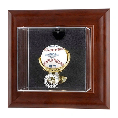 Fanatics Authentic Seattle Mariners Brown Framed Wall-mounted Logo Baseball Display Case