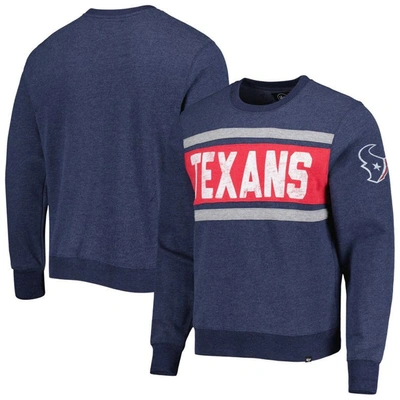 47 ' Heather Navy Houston Texans Bypass Tribeca Pullover Sweatshirt