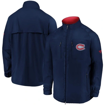 Fanatics Branded Navy Montreal Canadiens Authentic Pro Locker Room Rink Raglan Full-zip Jacket