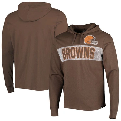 47 ' Brown Cleveland Browns Field Franklin Hooded Long Sleeve T-shirt