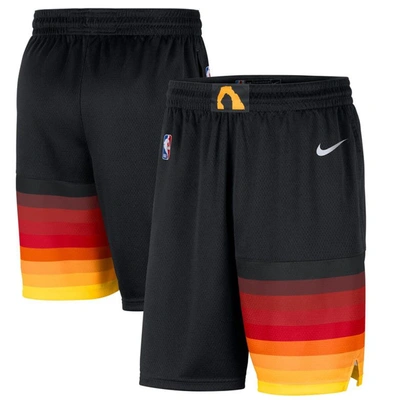 Nike Men's  Black Utah Jazz 2020/21 City Edition Swingman Shorts