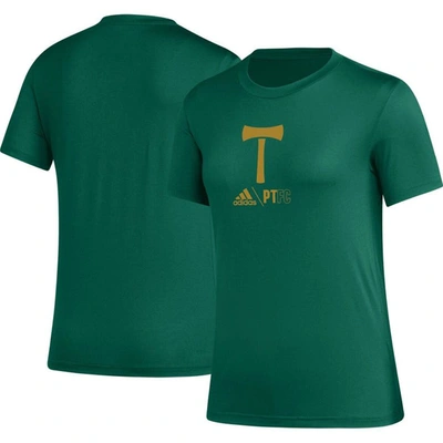 Adidas Originals Adidas Green Portland Timbers Aeroready Club Icon T-shirt