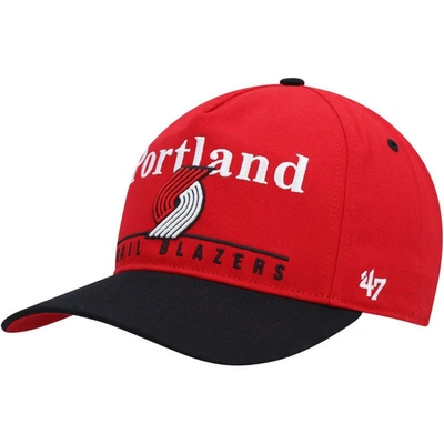 47 ' Red/black Portland Trail Blazers Super Hitch Adjustable Hat