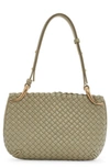 Bottega Veneta Small Clicker Intrecciato Leather Shoulder Bag In Travertine-muse