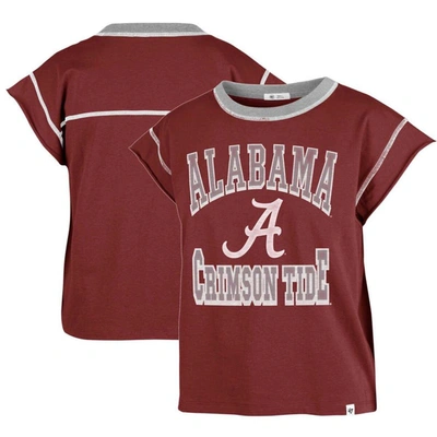 47 Brand '47 Crimson Alabama Crimson Tide Sound Up Maya Cutoff T-shirt