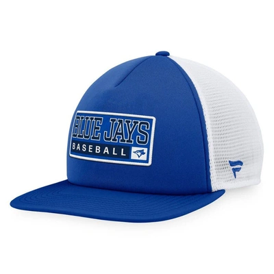 Majestic Men's  Royal, White Toronto Blue Jays Foam Trucker Snapback Hat In Royal,white