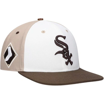 Pro Standard Men's  White, Brown Chicago White Sox Chocolate Ice Cream Drip Snapback Hat In White,brown